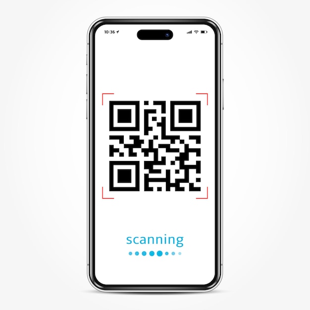 Modelagem de telemóvel com escaneamento de código QR