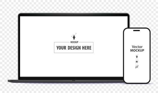 Modelagem de vetor de tela de dispositivos digitais para telefones móveis e laptops