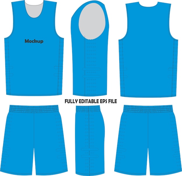 Vetor modelagens de uniformes de basquetebol
