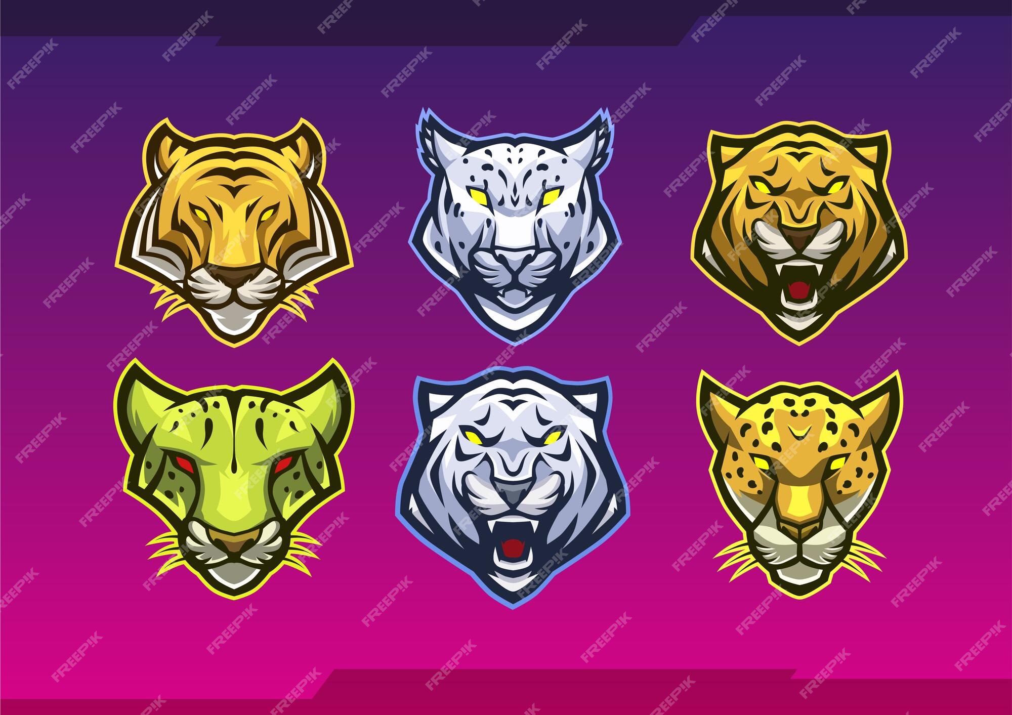 Conjunto de logotipo de mascote de jogo de gato fofo com abordagem  opcional.