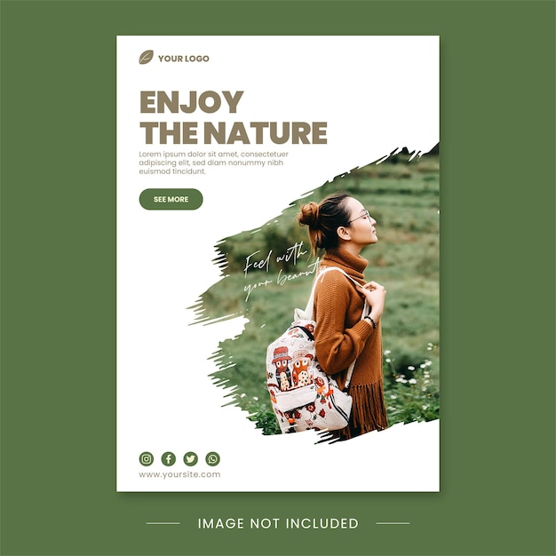 Modelo A4 de Folheto de Natureza