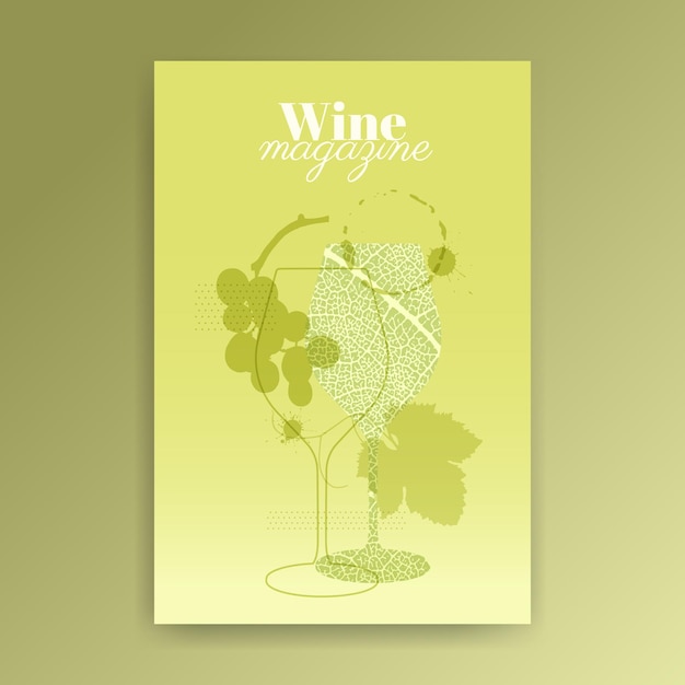 Modelo com símbolos e elementos de vinho para capas de brochuras de cartazes de design e banners