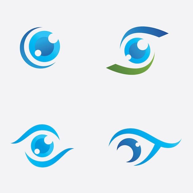 Modelo criativo de design de logotipo para cuidados com os olhos