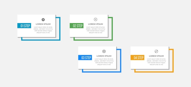 Modelo de 5 etapas de infográfico de negócios de apresentação