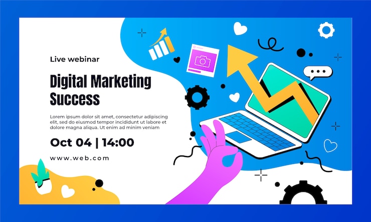 Vetor modelo de agência de marketing desenhado a mão