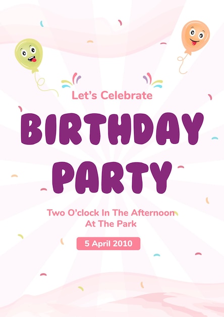 Modelo de aniversário