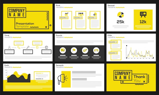 Modelo de apresentação de negócios com infografia.