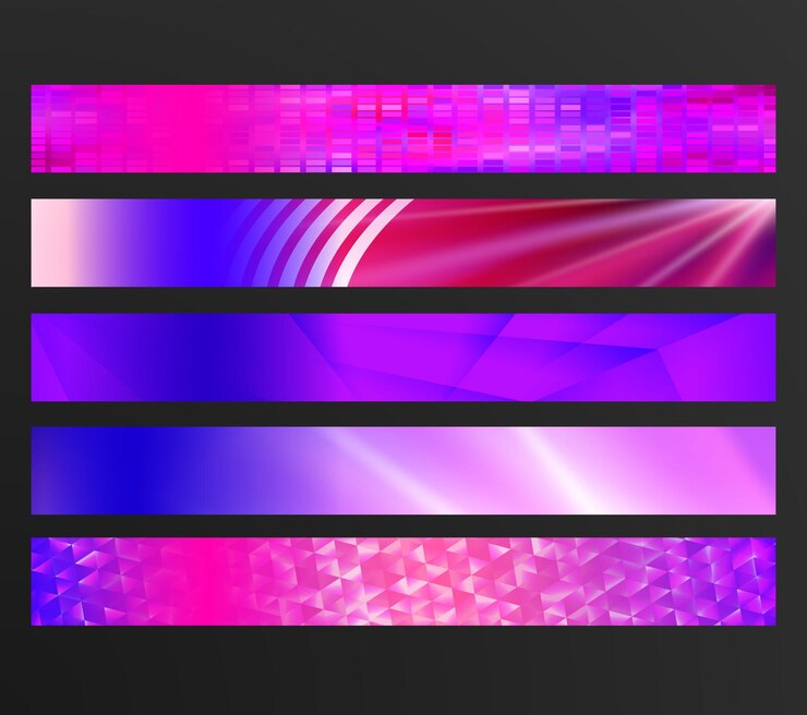 Vetor modelo de apresentação de negócios de elementos de design definido vector ilustração horizontal web banners fundo pano de fundo abstrato formulário embaçado eps 10 para apresentação de página de site de modelo de botões da web