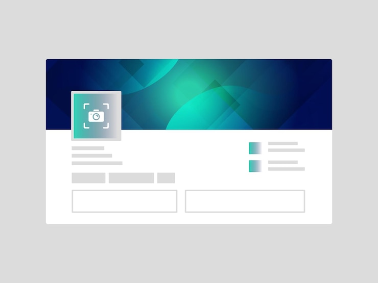 Vetor modelo de apresentação de página de perfil geométrica do banner do linkedin