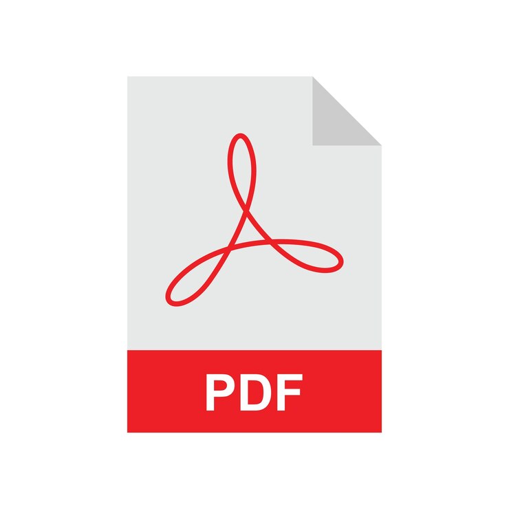 Vetor modelo de arquivo em formato pdf para seu projeto