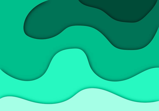 Modelo de arte de corte de papel 3D moderno com fundo de formas de curva abstrata para banner de panfleto e pôster