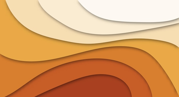 Modelo de arte de corte de papel 3D moderno e elegante com fundo de formas de curva abstrata para banner de panfleto