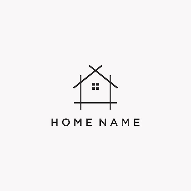 Modelo de arte de slogan de casa de design de logotipo