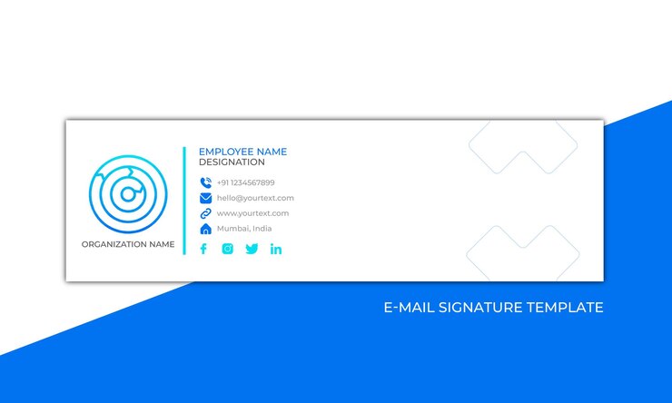 Vetor modelo de assinatura de e-mail 04