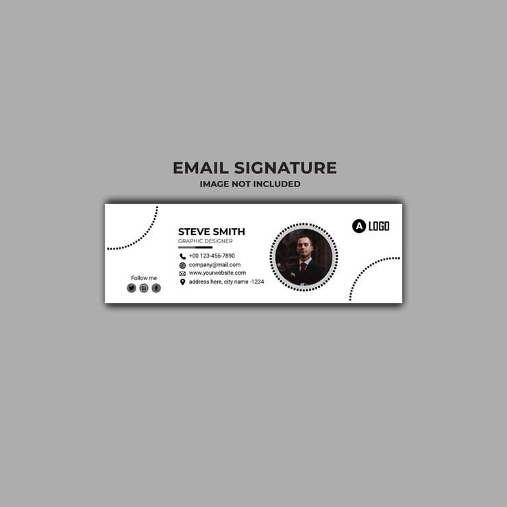 Vetor modelo de assinatura de e-mail ou rodapé de e-mail e design de capa de mídia social pessoal.