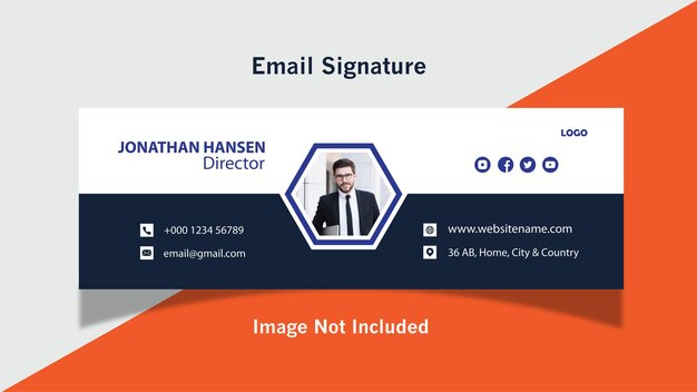Modelo de Assinatura de Email Criativo e Profissional