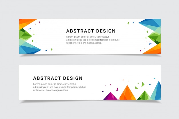 Modelo de banner abstrato definido.