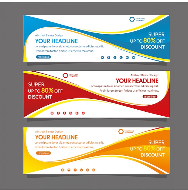 Modelo de banner abstrato web especial super promoção desconto oferta venda