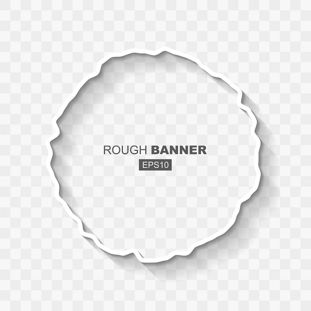 Modelo de banner branco abstrato grunge largo com sombra plana design