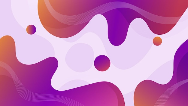 Modelo de banner colorido com design de cor gradiente com forma líquida