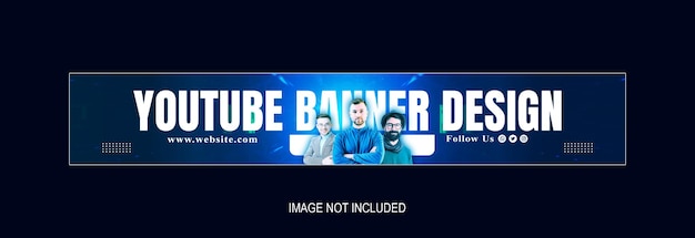 Modelo de banner criativo do youtube