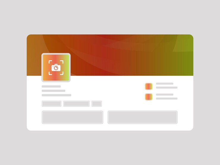 Vetor modelo de banner da página de perfil do linkedin com um elegante design de fundo de gradiente abstrato