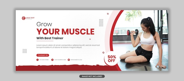 Modelo de banner da web de ginásio e fitness