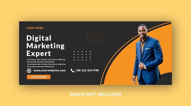 Vetor modelo de banner da web de marketing digital