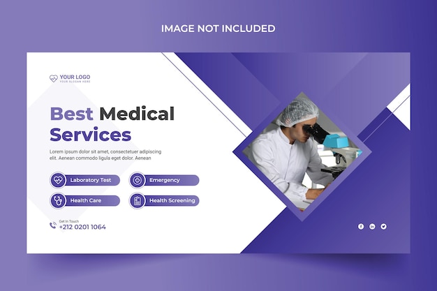 Vetor modelo de banner da web de saúde médica