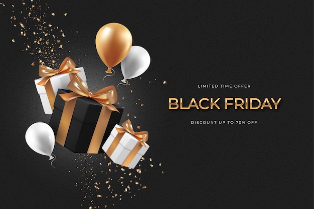 Modelo de banner da web de venda da black friday