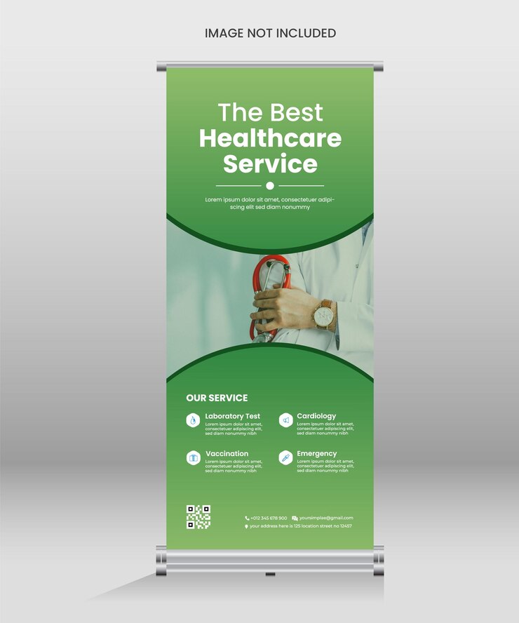 Modelo de Banner de arregaçamento médico de cuidados de saúde