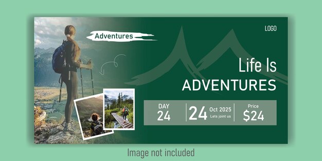 modelo de banner de aventura profissional
