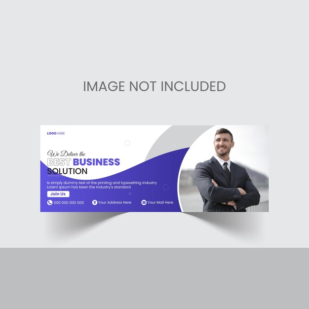 Modelo de banner de capa de facebook de negócios