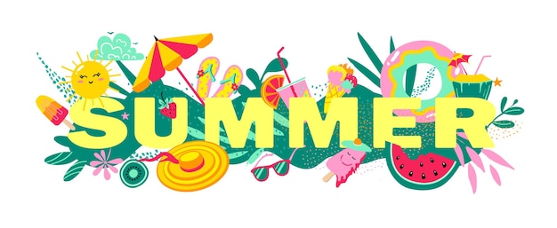 Modelo de banner de clima de verão