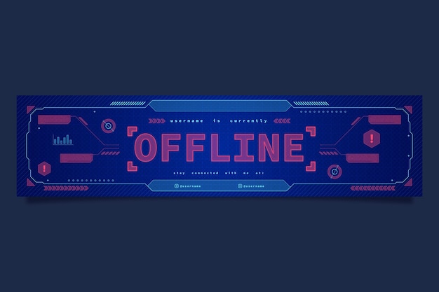 Modelo de banner de contração offline