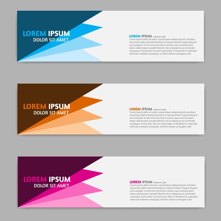 Vetor modelo de banner de design abstrato