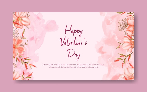 Modelo de banner de dia dos namorados com lindo floral