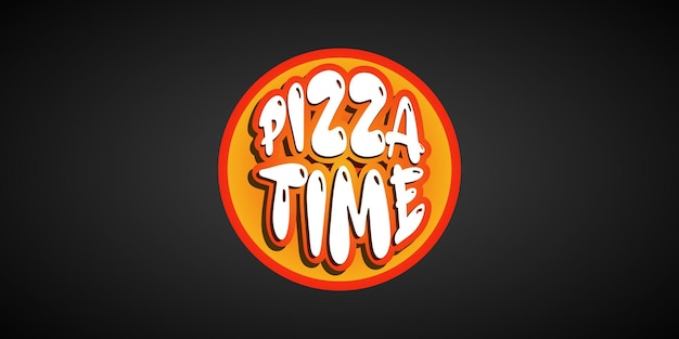 Vetor modelo de banner de hora da pizza