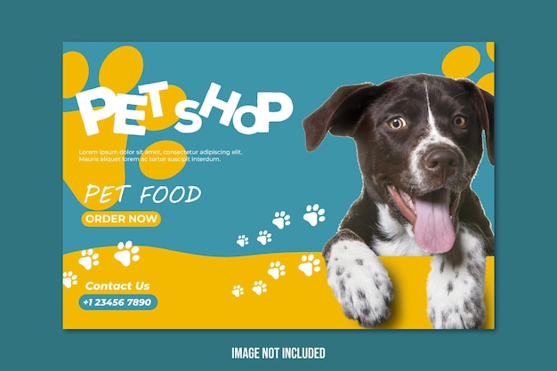 Modelo de banner de pet shop