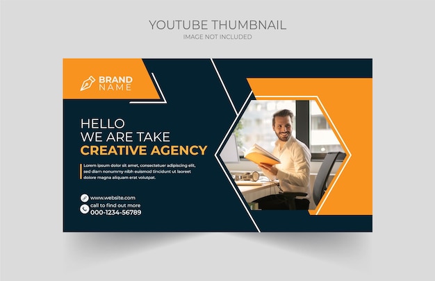 Modelo de banner de postagem de mídia social de marketing corporativo criativo Design de miniatura do YouTube