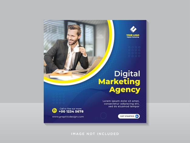 Modelo de banner de postagem de mídia social de marketing empresarial