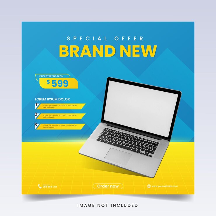 Modelo de banner de promoção de gadget