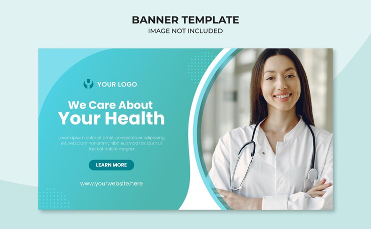 Modelo de banner de saúde médica
