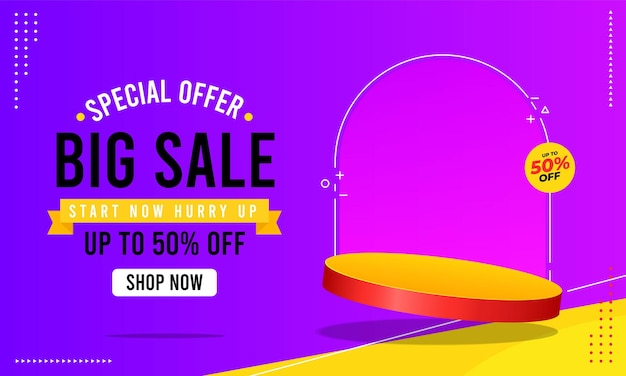 modelo de banner de super venda promoção de desconto de venda flash