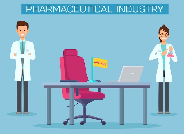 Modelo de Banner de vacâncias da indústria farmacêutica