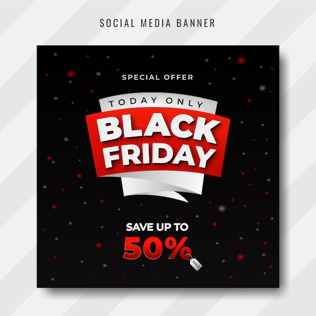 Vetor modelo de banner de venda creative black friday