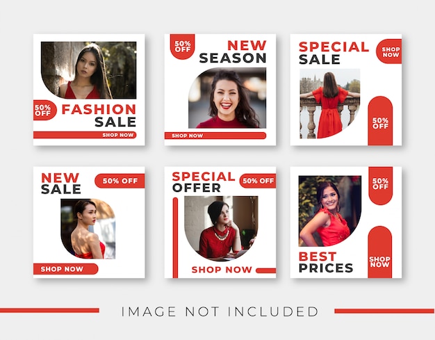 modelo de banner de venda de moda moderna