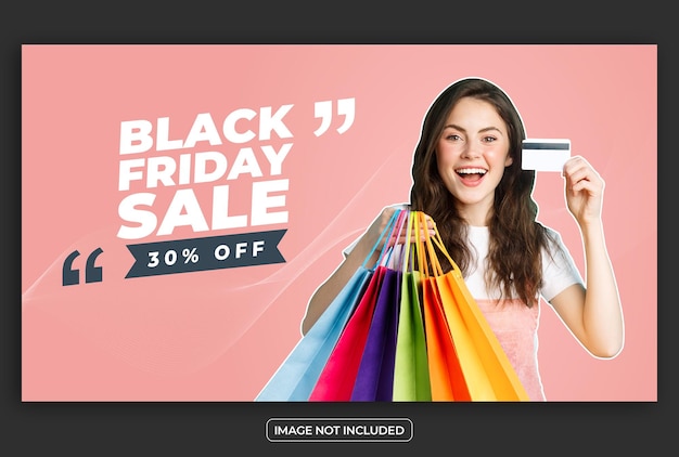 modelo de banner de web de venda de moda