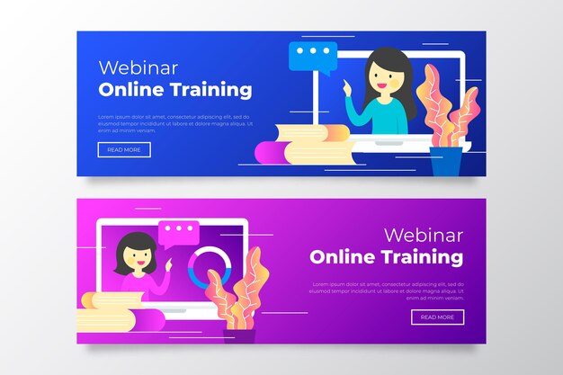 Modelo de banner de webinar