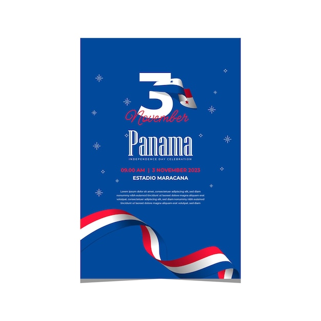 Modelo de banner do dia da independência do panamá